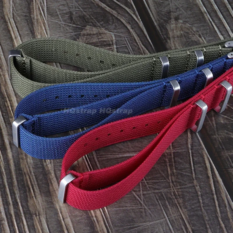 ナイロンミリタリーキャンバス時計ストラップ,ユニバーサルリストバンド交換ベルト,セイコー用スポーツアクセサリー,柔らかく快適,20mm, 22mm