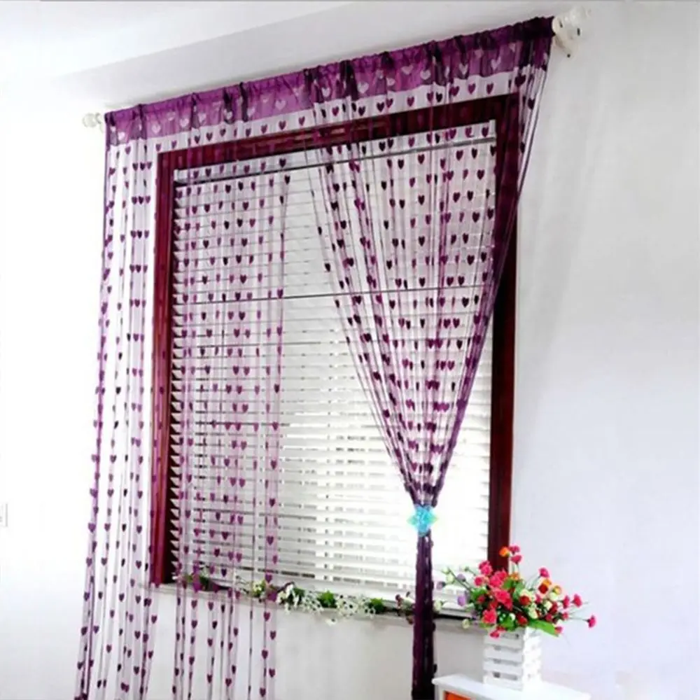 String New Arrivals Drapes Heart Loving High Quality Tassel Curtain Pattern Window