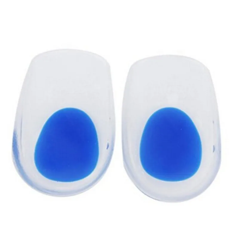 2 Stuks Zachte Siliconen Gel Inlegzolen Voor Hielspoor Pijnstilling Voetkussen Voetmassage Zorg Hak Cups Schoen Pads Verhogen Zorg Tool