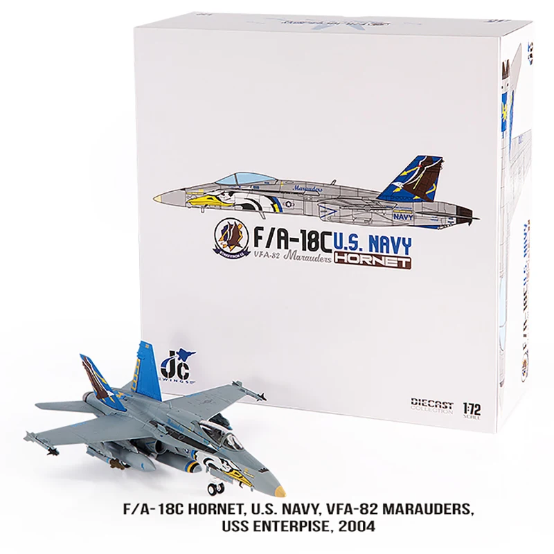 1/72 Scale Model Diecast Metal Alloy Model F/A-18C VFA-82 F18C Hornet Aircraft Airplane US Navy Fighter Toys Display Collection