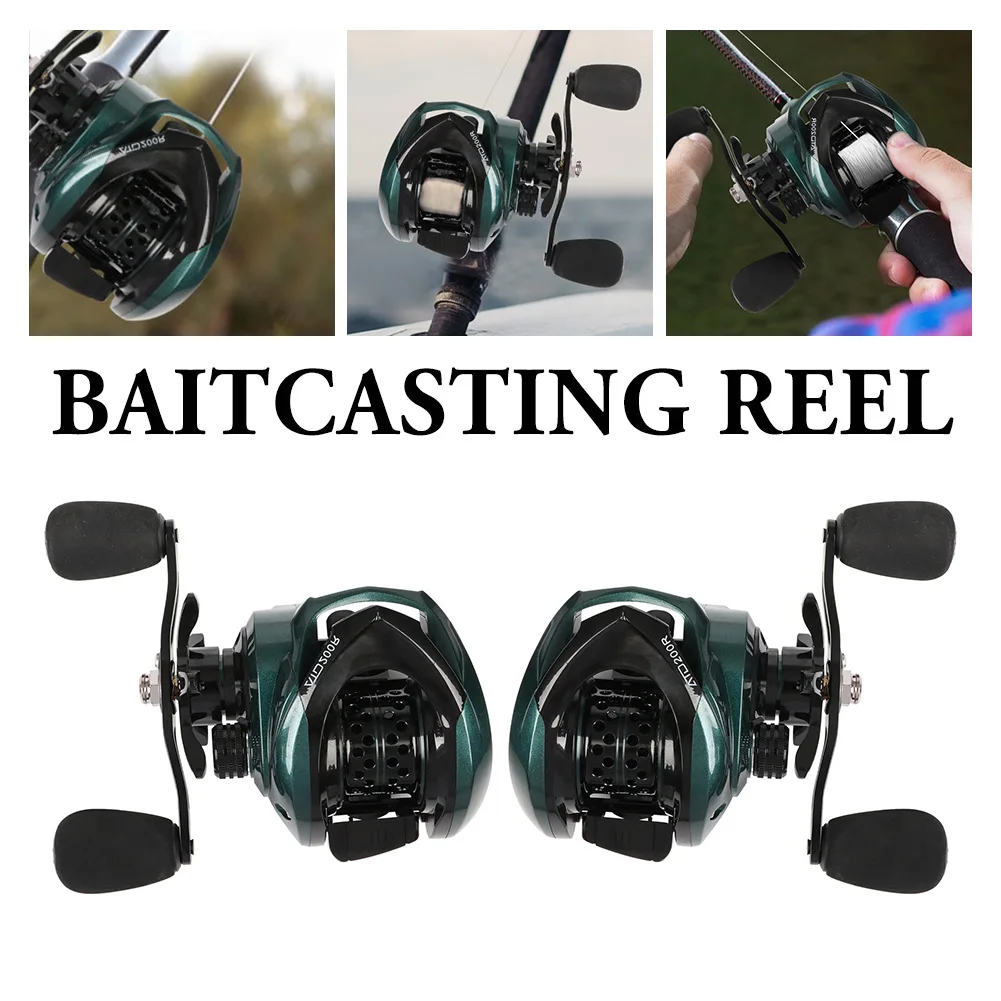 Professional 10KG Drag Power 22LB Fishing Reel Ultra-Linght 7.2:1 High Speed Baitcasting Reel Magnetic Brake Long Casting