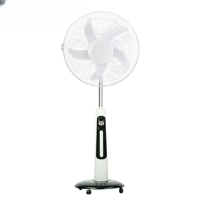 Spot Wholesale 18 inch 12V Electric powered stand fan with light and extra bulb Power rechargeable solar fan