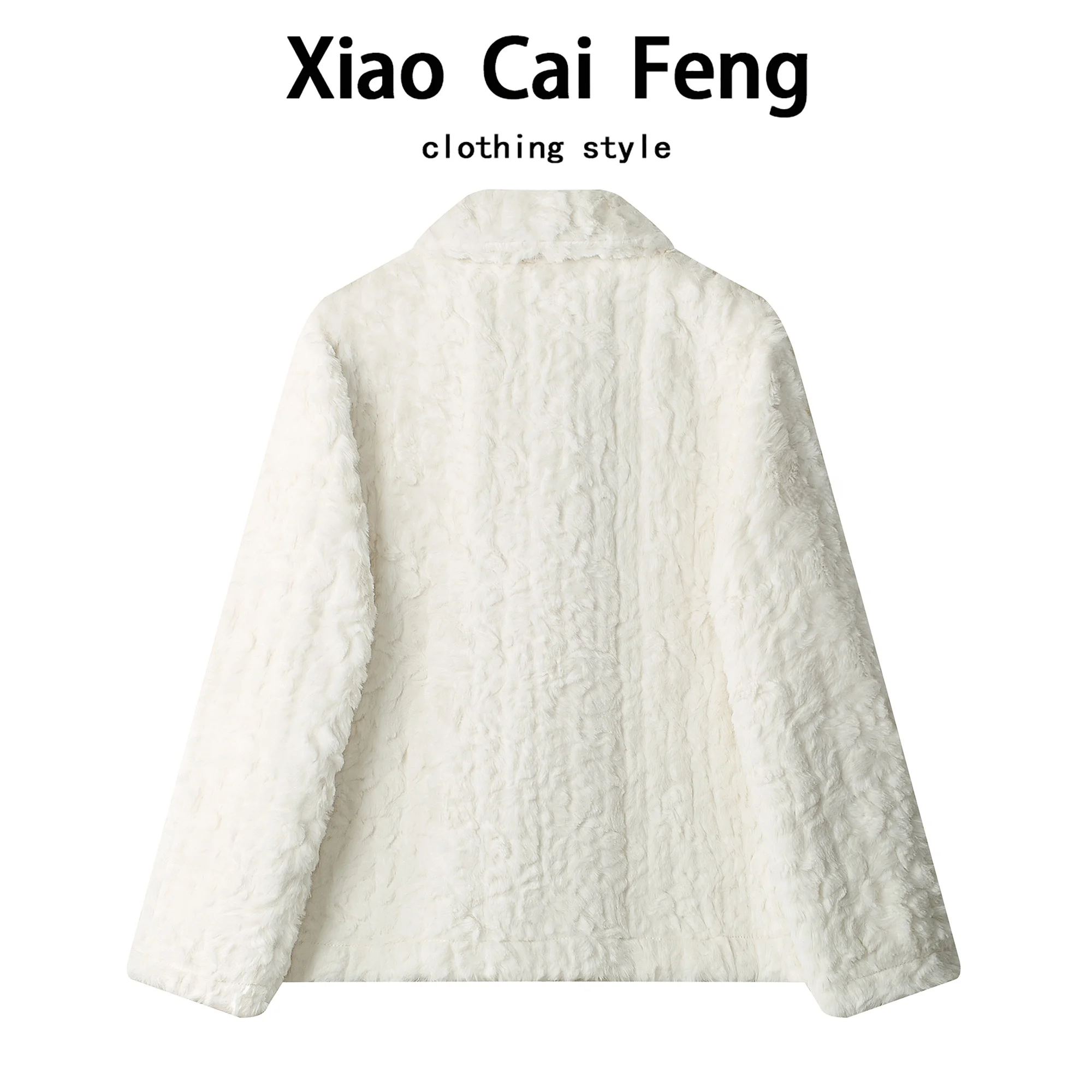 Lamb Fur Lined Warm Outerwear Women's Winter Faion Loose Leather And Fur Inteated Anti-Aging Sli ort Coat Jaet