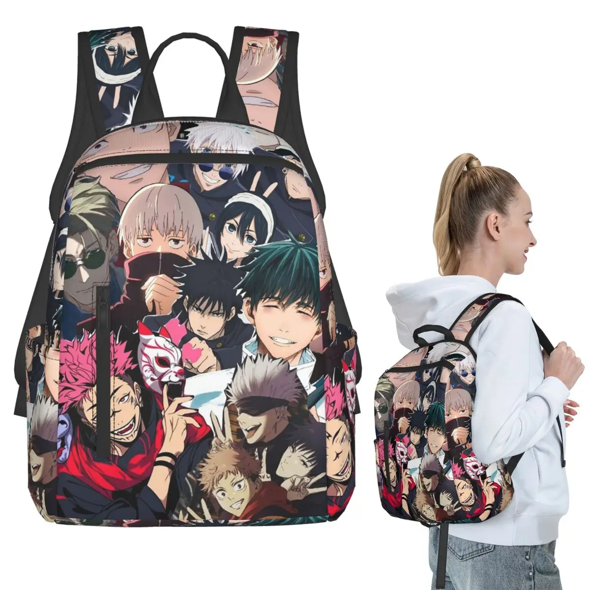 

Megumi Besto Friendo Jujutsu Kaisen Sukuna Anime Backpack Student BookBag Kids School Bag Laptop Shoulder Bags Men Women
