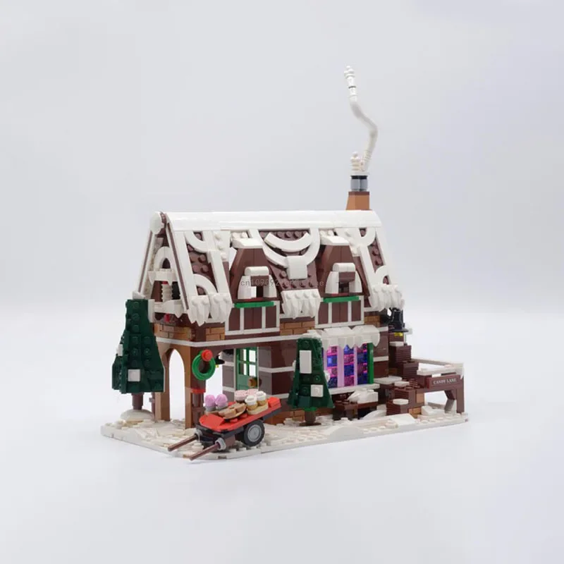 New Modular Winter Village Gingerbread House Moc Building Blocks Bricks Set Toys for Kids Christmas Gifts 10267 10293