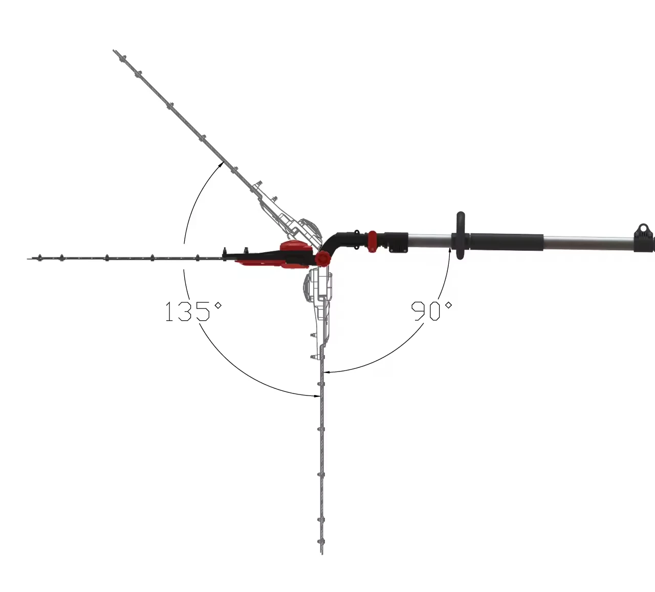 

Avoid slip High Efficient Hedge Cutter Wideangle 135° Portable Long Battery Life Lithium Hedge Trimmer