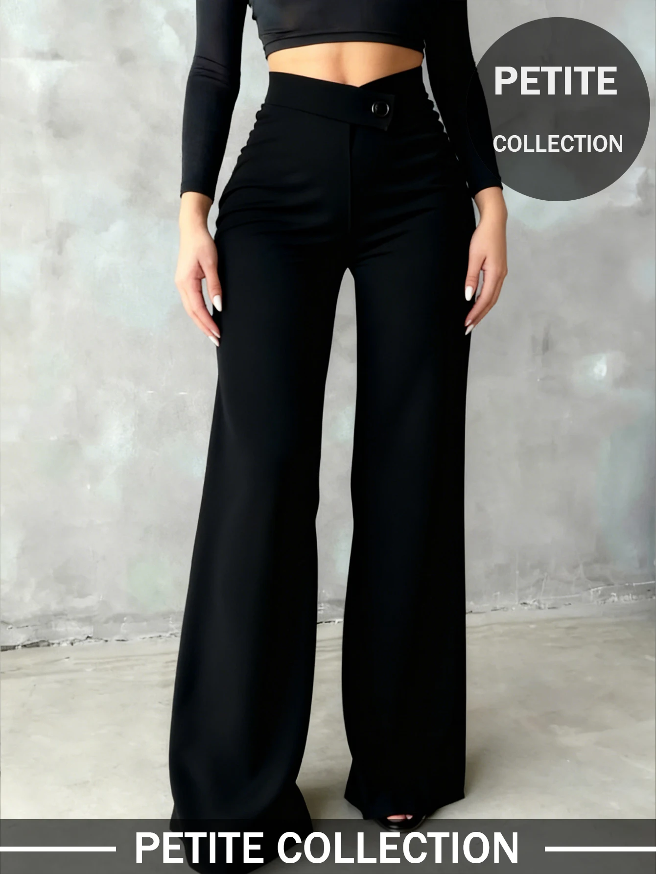 

Женские элегантные прямые брюки палаццо однотонного цвета, подходящие для повседневных прогулок и поездок на работу.