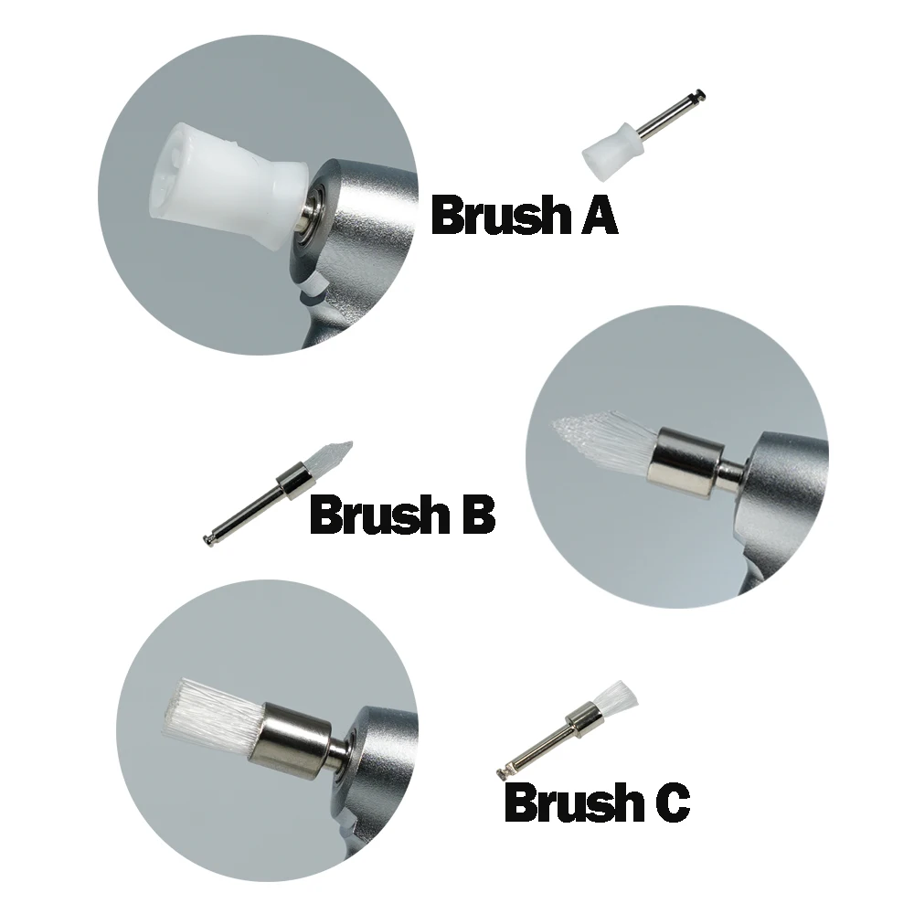 

100PCS/Box Dentistry Polishing Brush 2.35mm CA Teeth Polish Prophy Brushes For Contra Angle Machine Dental Material Head Latch