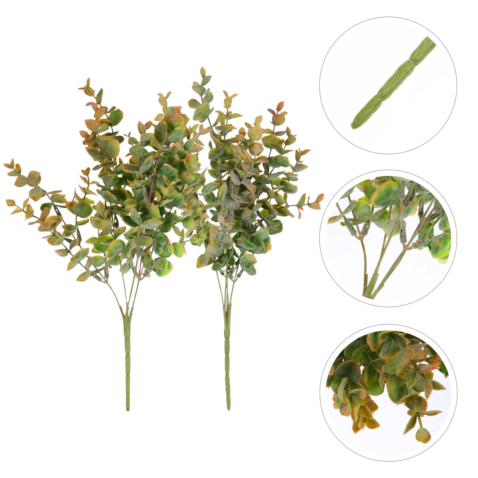 

2Pcs Artificial Plants Silk Greenery Creative Silk Flowers Decoration for Home Wedding Desktop Windowsill Decoration Artificial