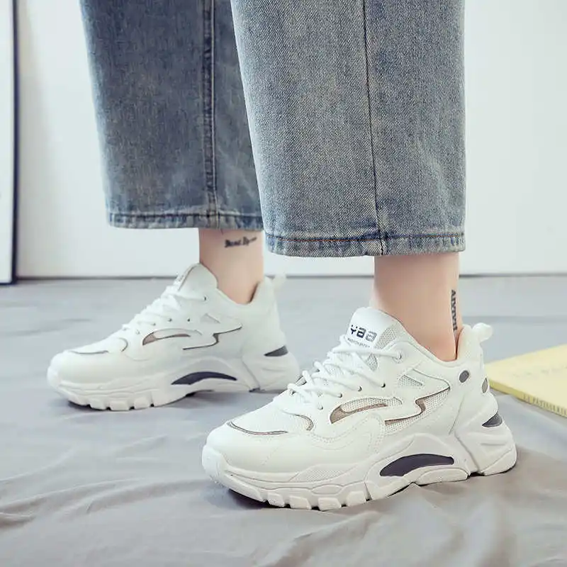 Normal Leather Plataform Woman Husband Shoes Hiking Trails Color Shoes Sneakers Sports 2025g Universal Brand Drop Shipping