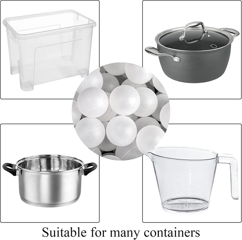 250 قطعة كرات الحفاظ على الحرارة النباتية Sous Vide ملحقات ماكينة الطبخ البطيء للعزل والوقاية من التبخر