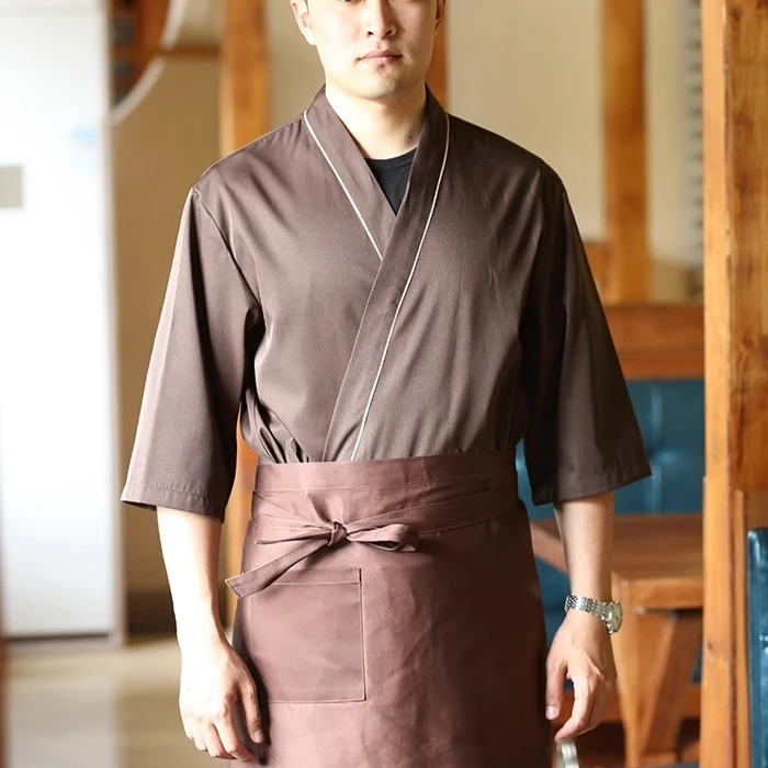 Unisex Japanse stijl koksjas chef-kok uniform keuken restaurant keuken hotel werkkleding catering foodservice shirt