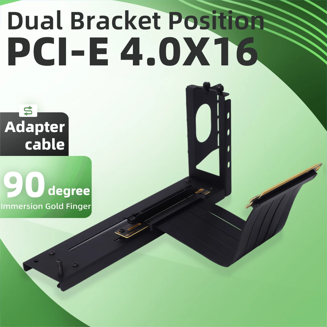 

Адаптер-удлинитель для видеокарты ADT-Link Game Accessories Black Bracket 90 Degree PCIE 4.0 16x для серверов с ИИ