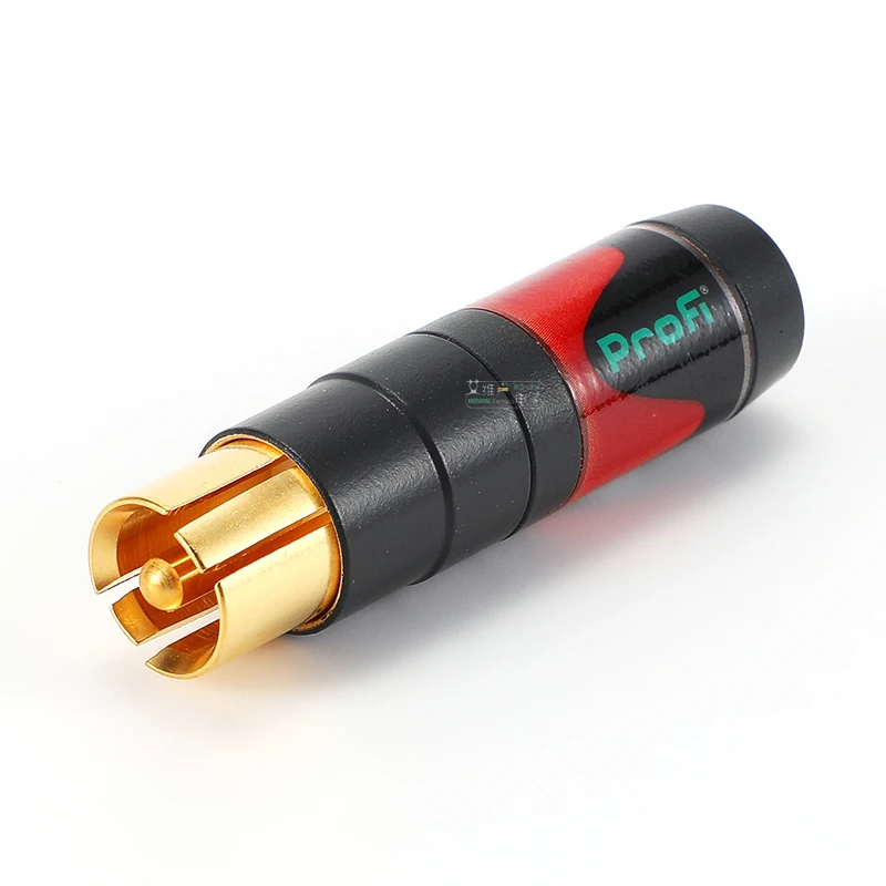 

NF2C-B/2 Gold Plated RCA Phono Plug HIFI Audio AV Connector for Speaker Cable， Professional Sound Connectors Male Solder Type