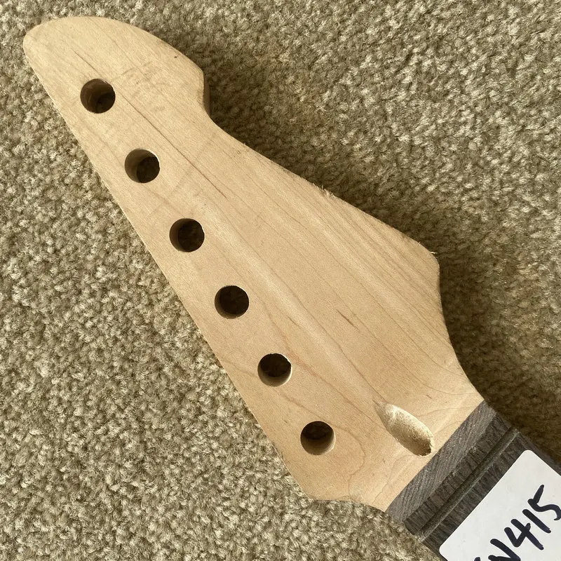 IN415 6 String Electric Guitar Neck Custom Order No Logo Semi Finishing Maple+Rosewood for DIY Replace No Paints 21Frets