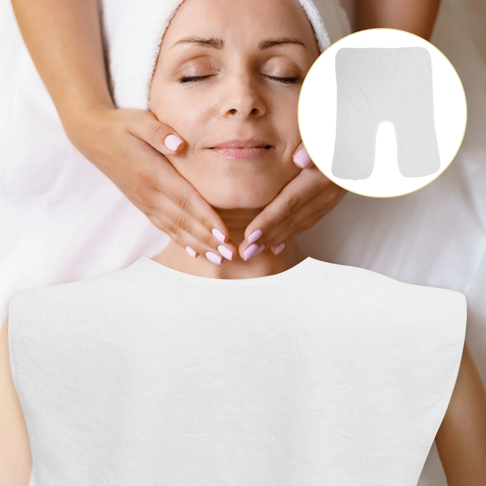 

4pcs Coral Facial Towels Split Soft U-Shaped Face Cloths For Salon Facial Cloth Cleansing Massage Dark Grey