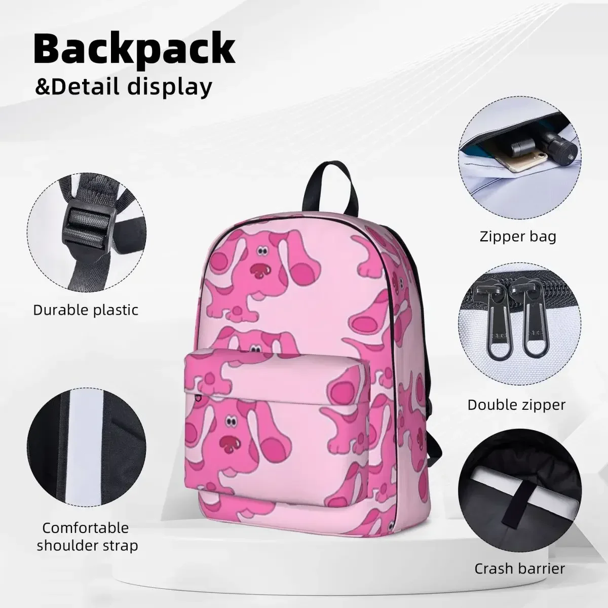 Magenta Woman Backpacks Boys Girls Bookbag Waterproof Children School Bags Portability Laptop Rucksack Shoulder Bag