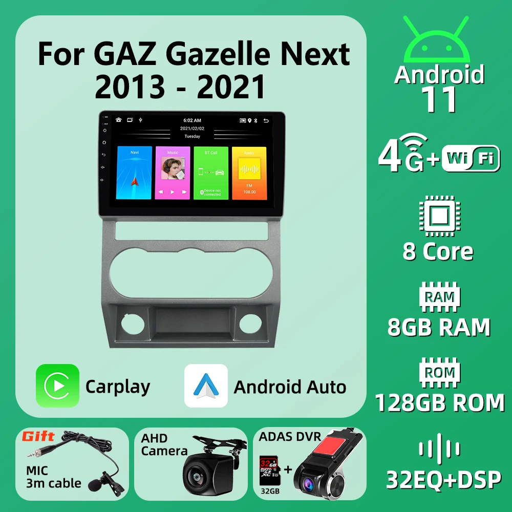 

Car Multimedia for GAZ Gazelle Next 2013-2021 2 Din Android Radio Stereo Head Unit Autoradio GPS Navigation Carplay Android Auto