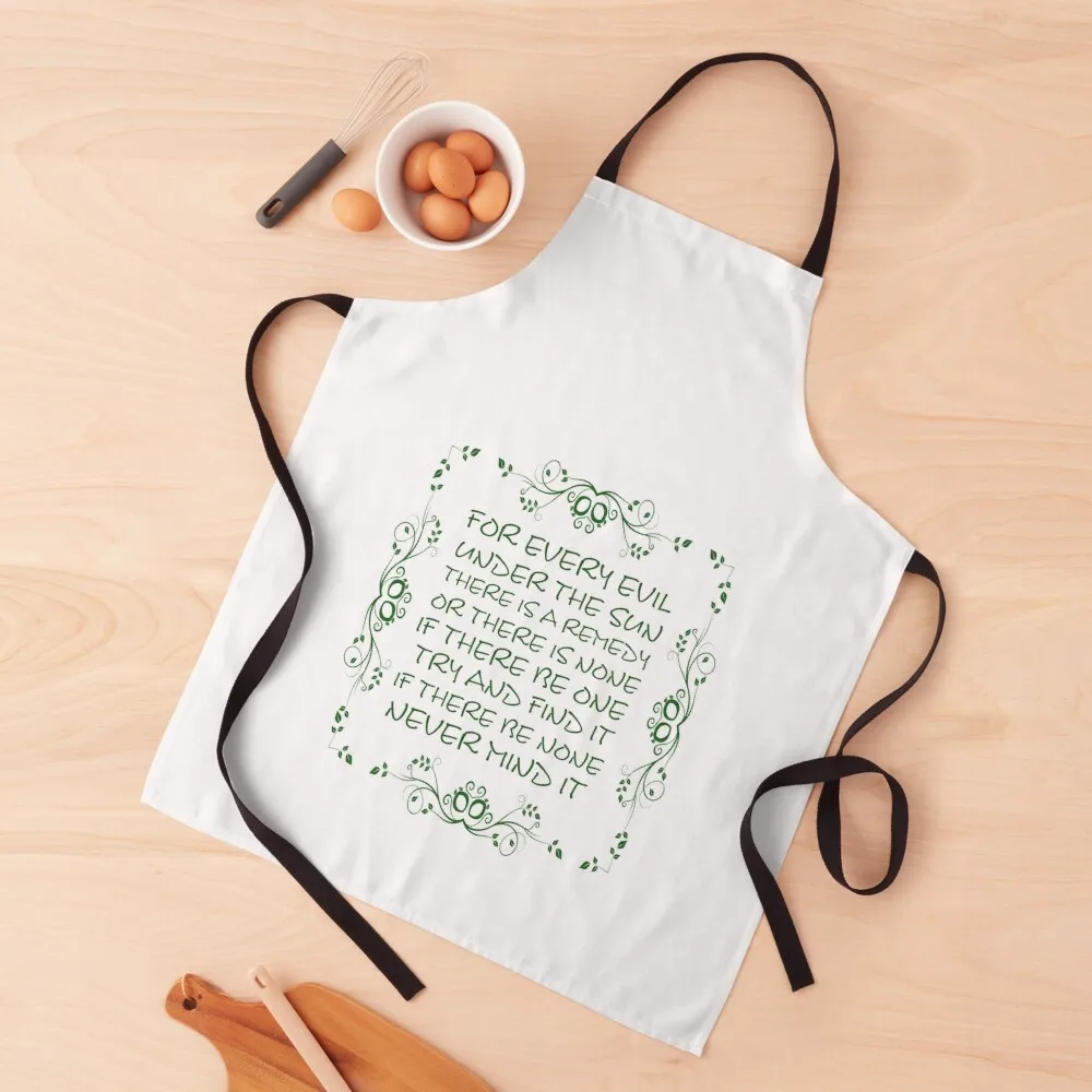 For every evil under the sun (green font) Apron Kitchen Apron For Men Chef Uniform For Men