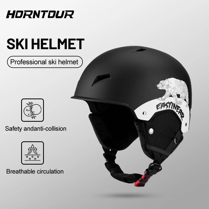 

Лыжный шлем Horntour, очки, шлем, интегрированный шлем для взрослых, мужчин и женщин, детей, уличное лыжное защитное снаряжение, защитное оборудование