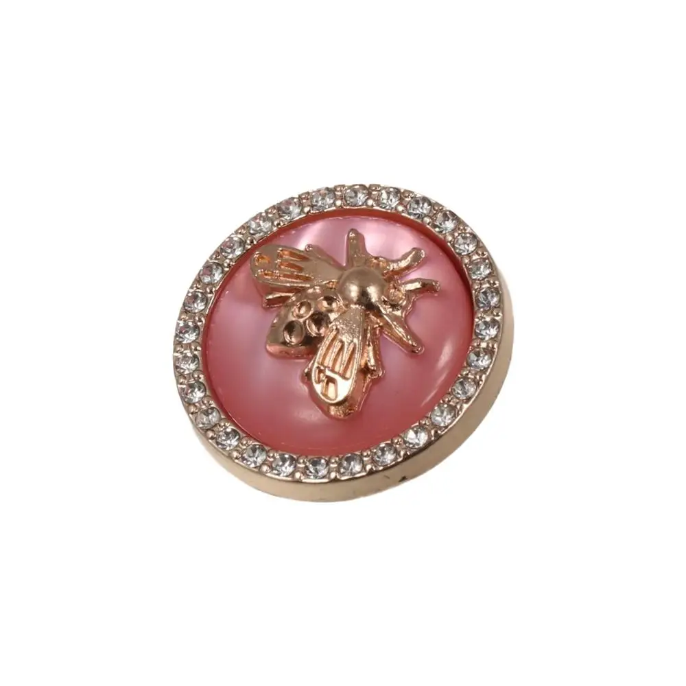 

18MM-25MM Three-dimensional Little Bee Buttons Luxury Gold Metal Buttons Fashionable Round Shank Buttons Clothing Coat