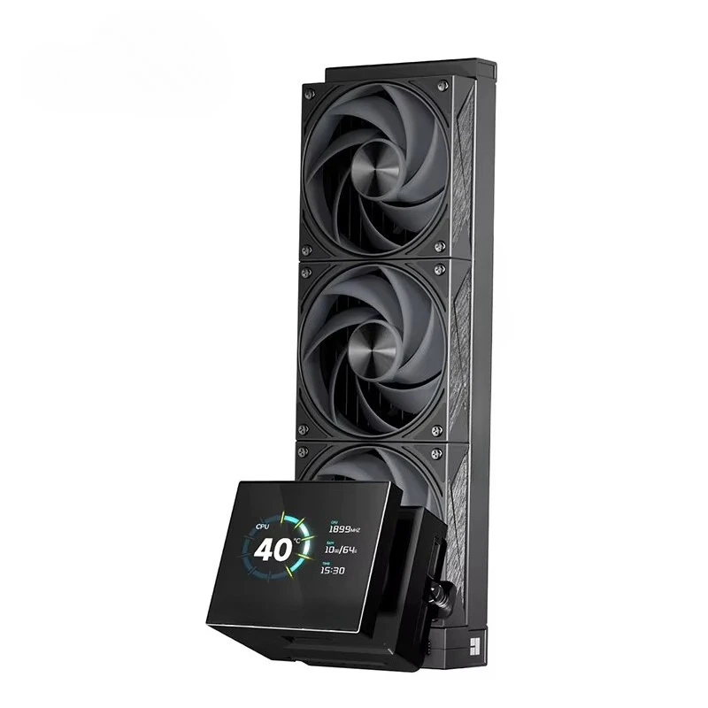 For 360 BLACK Integrated CPU Heatsink Water Cooled with Custom Display Screen for Computer Cases