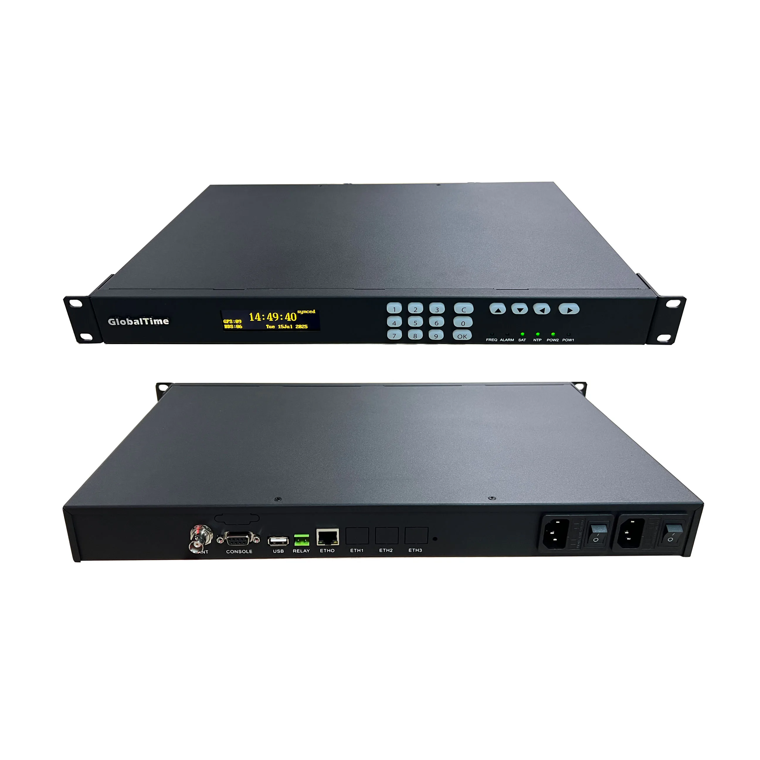 

High Precision Time Server: 1-3 Ethernet Ports, Integrated Crystal Oscillator, Accurate Time Synchronization