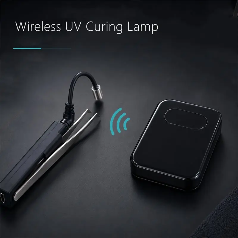 A27U Upgraded Quick-Acting Cordless Eyelash Tweezer 1W With LED UV Light For Lash Extensions, Handheld Cure Glue Adhesive Lamp