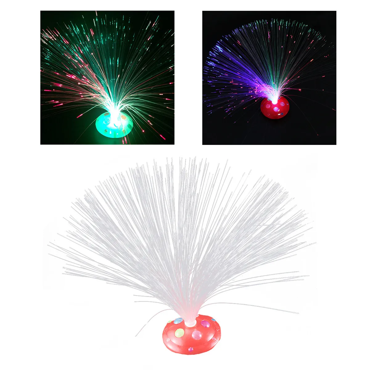 

Color-Changing Fiber Optic Night Lamp Decor for Bedroom Dining Room Party Christmas Home Office Decoration Romantic