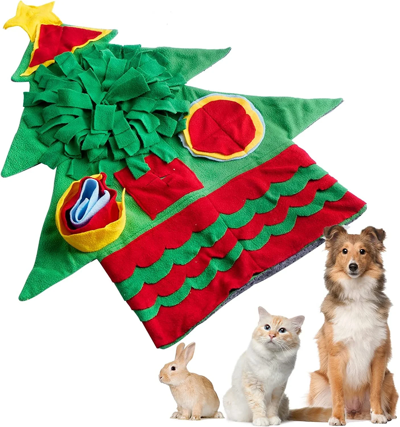 Christmas Tree Snuffle Mat for Dogs Custom Pet Snuffle Mat for Dogs Dog Feeding Snuffle Mat