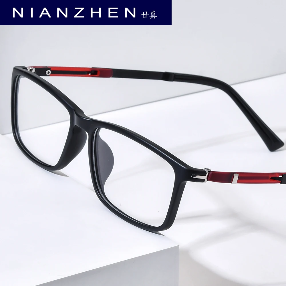 NIANZHEN TR90 Glasses Men 2026 New Square Brand Design Eyeglasses Women Retro Vintage Business Eyewear Japanese Spectacles 9164