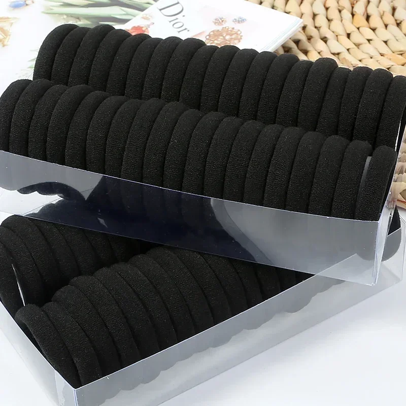 10-500PCS/Set Women Basic Hair Bands Simple Solid Colors Elastic Headband Hair Ropes Ties Hair Accessories Ponytail Holder