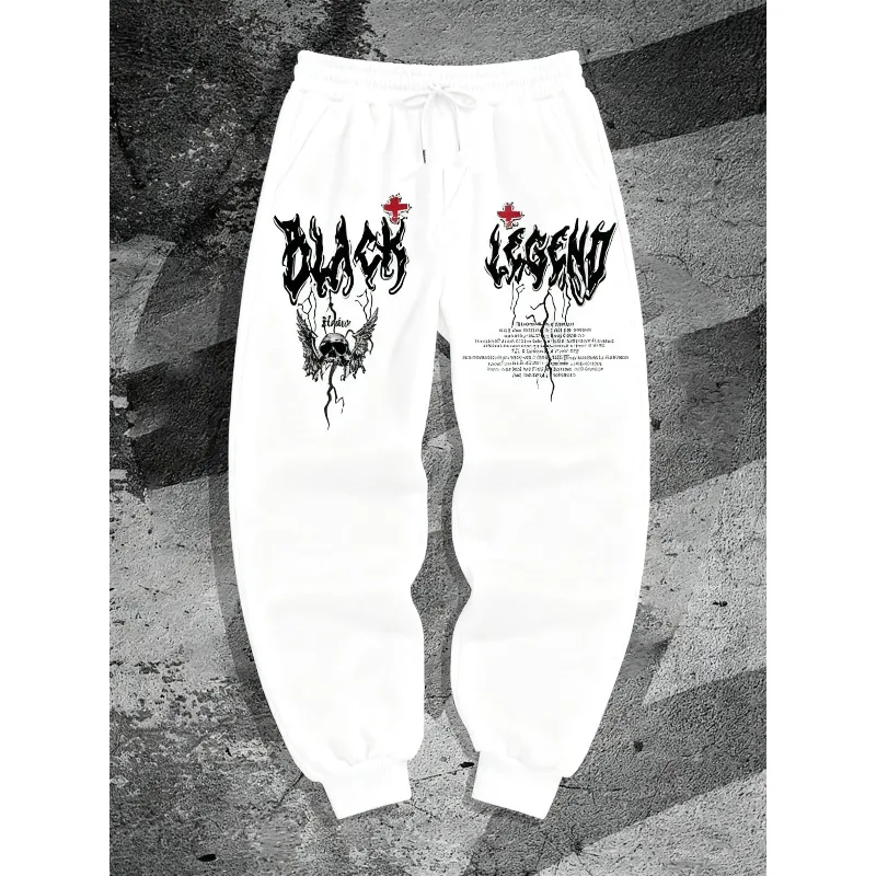 

Legendary Skeleton 3D Print Sports Sweatpants Gothic Street Punk Hip-Hop Heavy Metal Casual Training Pants with Drawstring