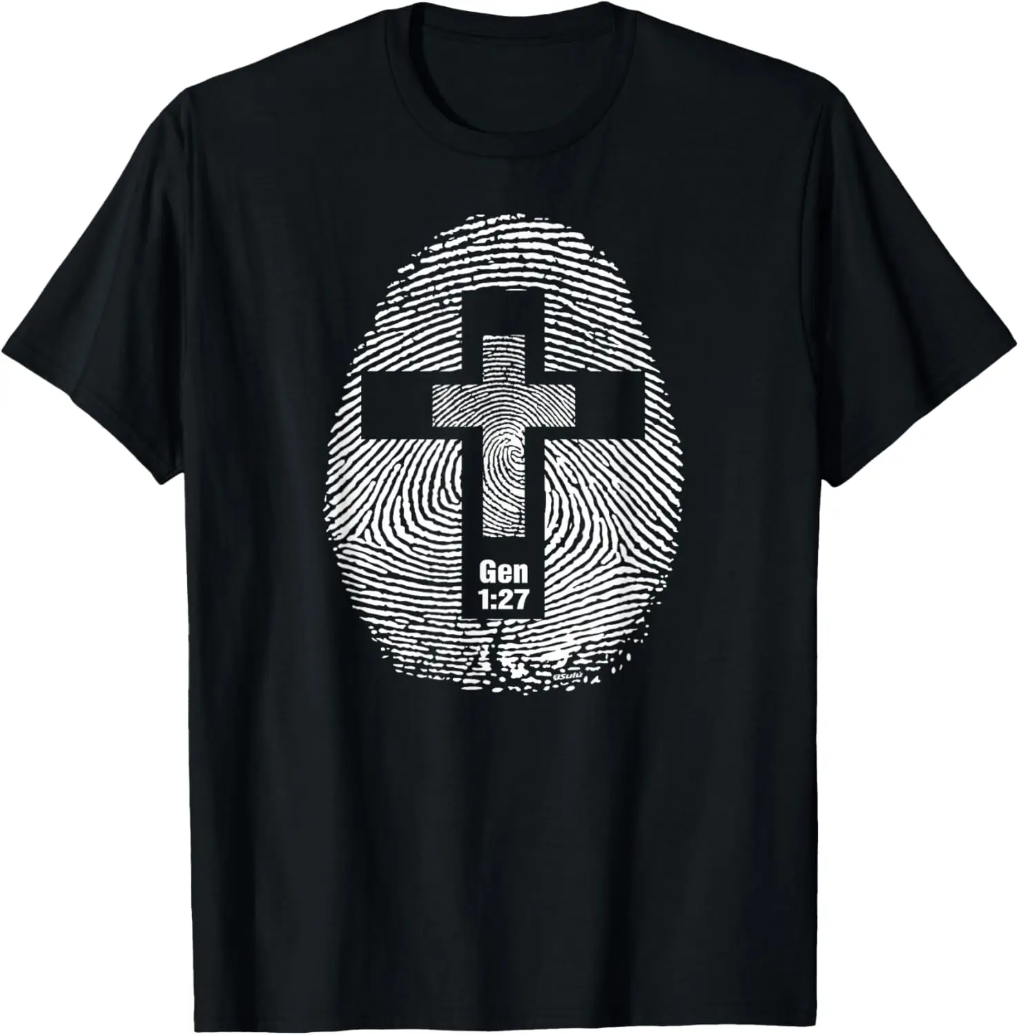 FINGERPRINT AND CROSS Design Christian-inspired ideas T-Shirt