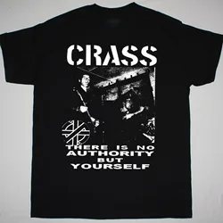Crass There Is No Authority But Yourself T-Shirt Cotton Black Men S to 5XL BE100