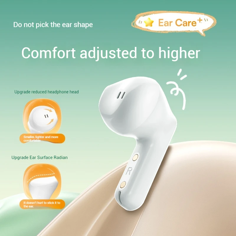 HAVIT E9 Wireless Earphone Noise Reduction Hi-Fi Bluetooth5.4 Long Endurance Half In Ear Small Ear Headset Custom Gaming Earbuds