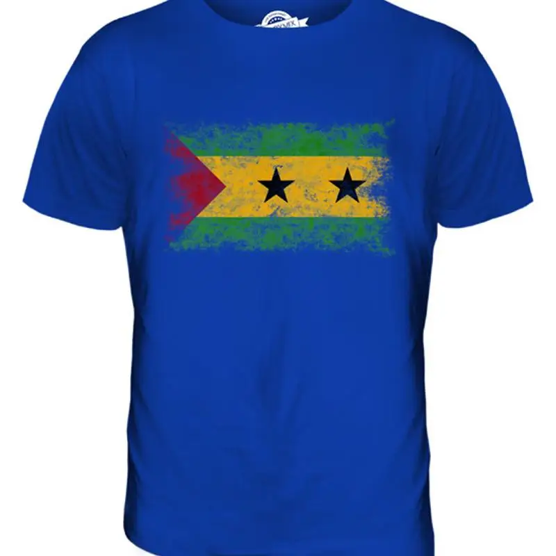 سان تومي والأطبعة خمر العلم رجل تي شيرت تي شيرت XS S M L XL 2XL