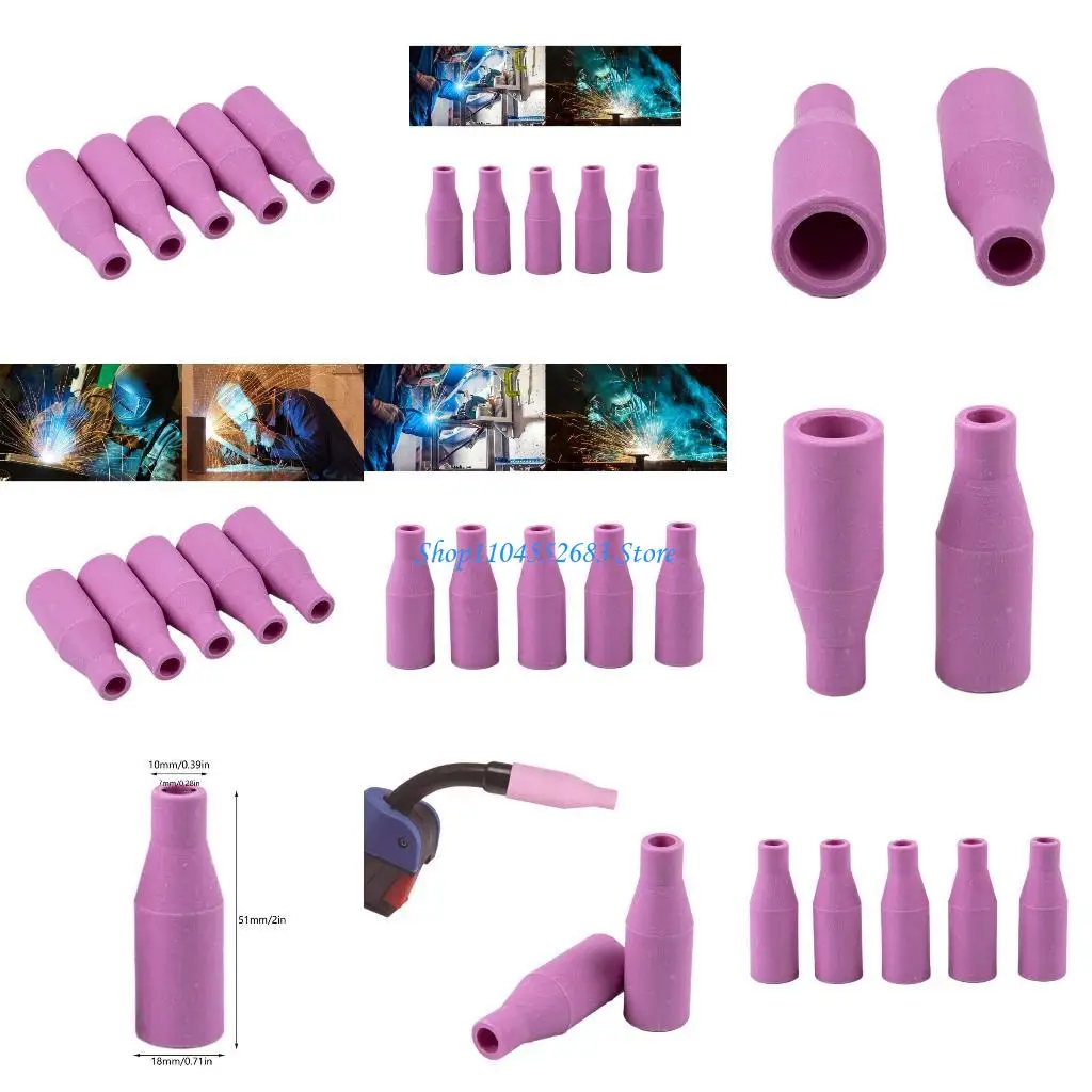 

Y6GD 5x Portable Gas Ceramic Nozzle Fit for MB15AK MIG Welding Torch Accessories