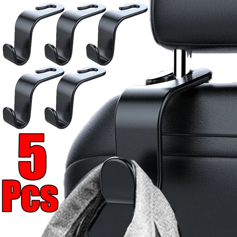 

1/5Pcs Auto Seat Back Headrest Hanger Hooks Car Clips Bearing 20kg for Car Back Seat Storage Organizer Auto Interior Accessories