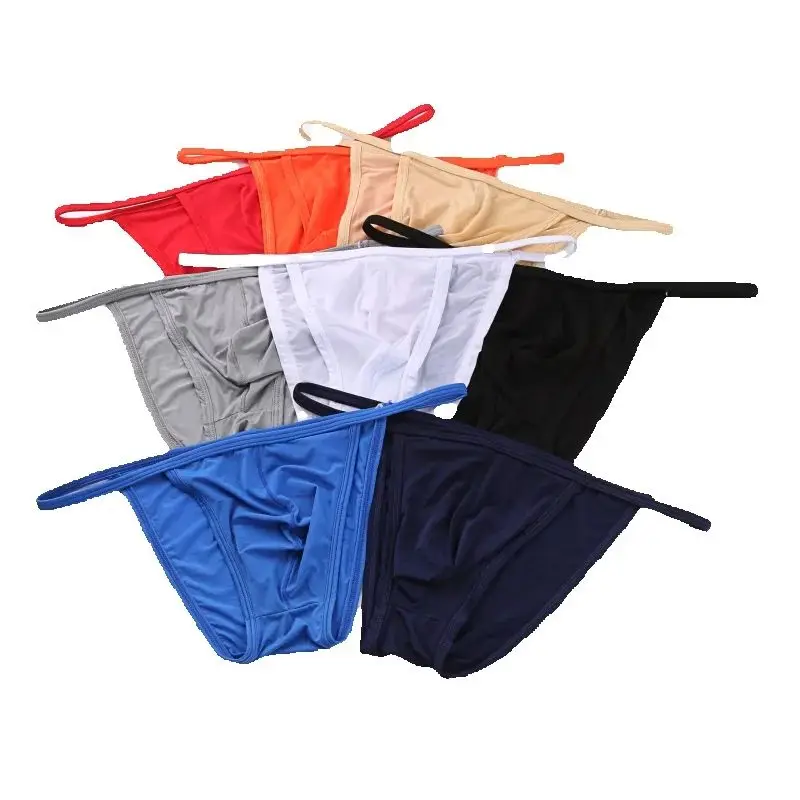 

Сексуальные мужские трусики, Сетчатое полупрозрачное нижнее белье, U-образные Выпуклые Трусики бикини с заниженной талией, тонкие дышащие бриллиантовые трусики