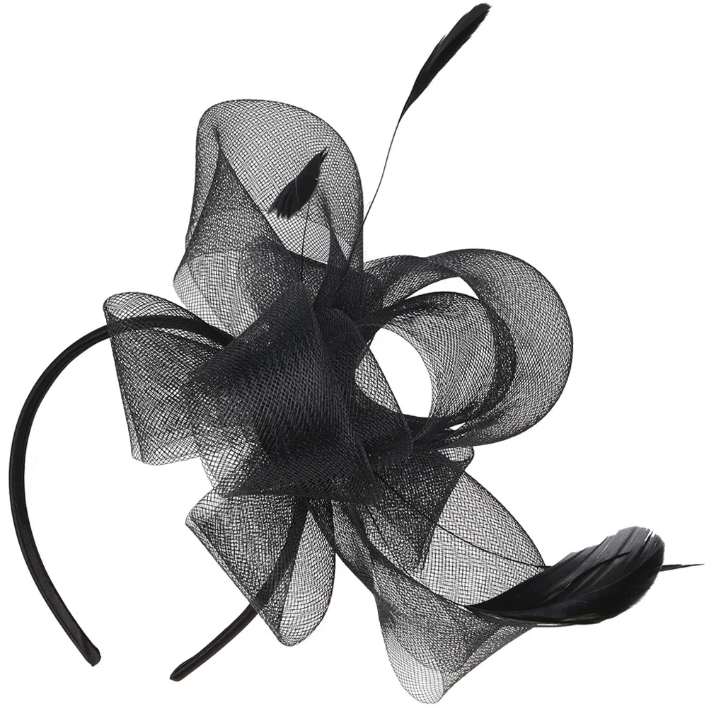 

Party Hat Hair Accessory Cocktail Fascinator Women Ribbon for Abs Hats Headpiece Retro Clip