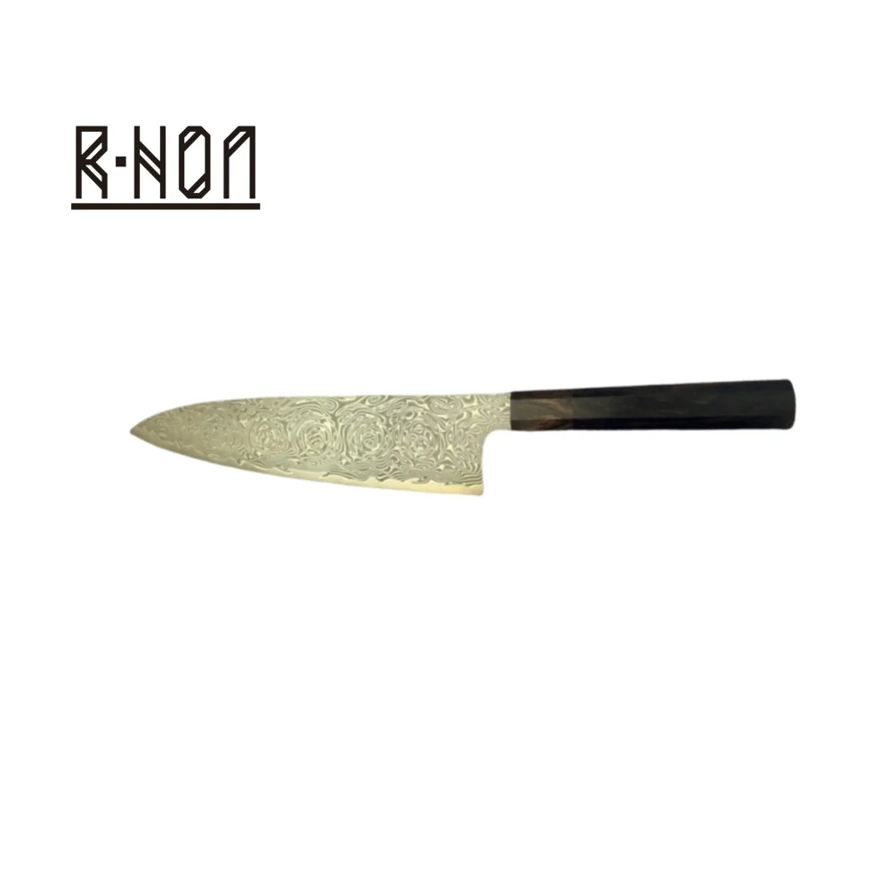 RHON Gyuto Knife 67Layer VG10 Core Damascus Steel Ebony Wood Handle Japanese Cuisine Kitchen Slicing Cutting Utility Chef Knives