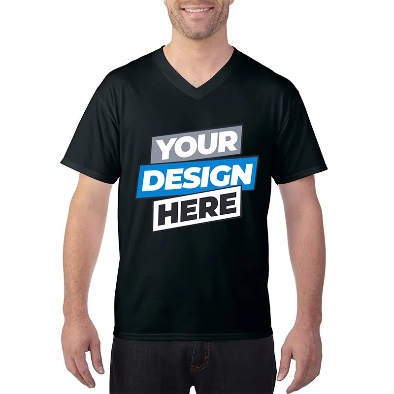 

NO logo Price DIY Your Own Design Custom Men Casual Cotton T Shirt Printed Own Logo Picture Male Short Sleeve Pure Color Tops
