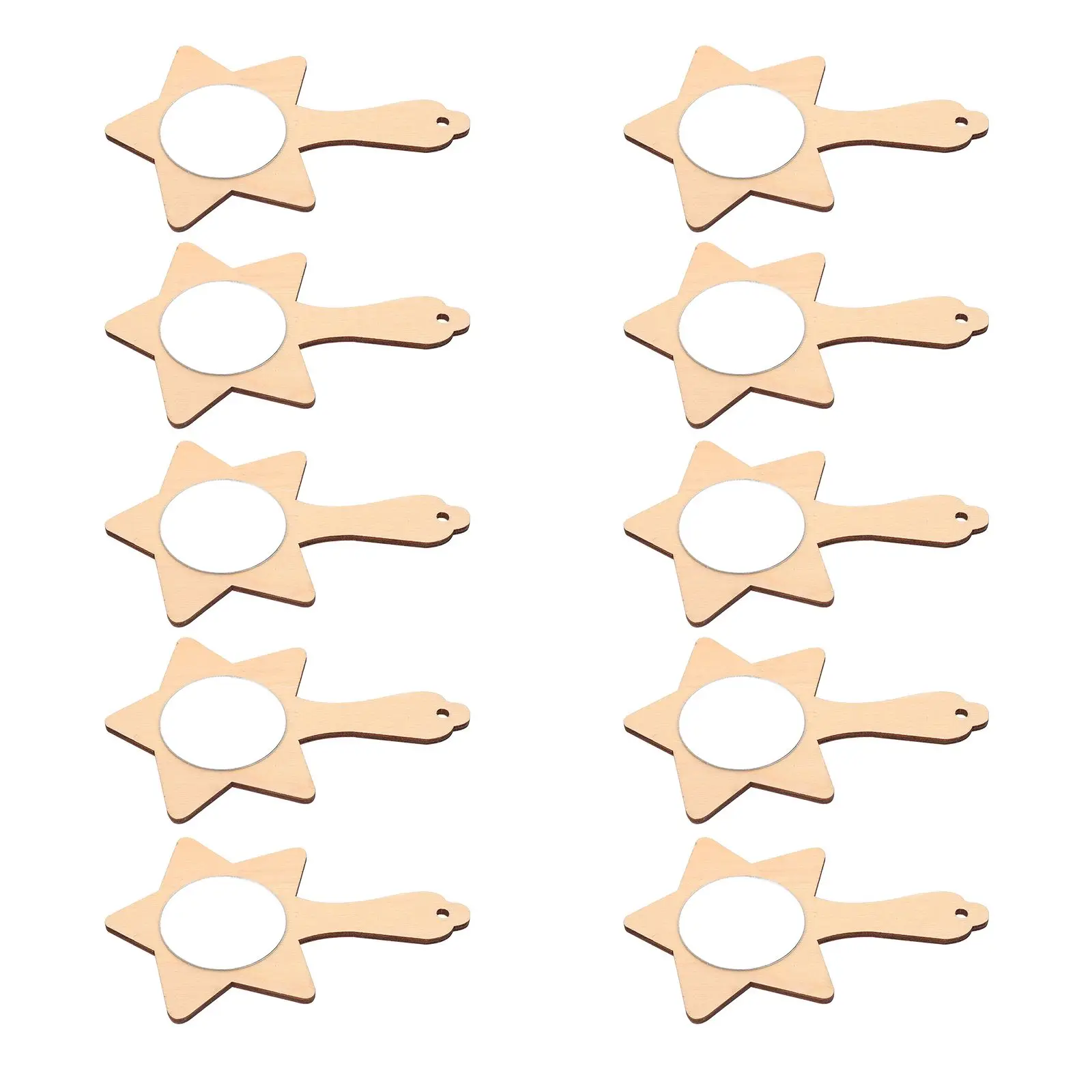 

10 Pcs Handheld Mirror DIY Kit Unfinished Craft Mold Unfinished Handheld Mirror Kids Toy Watercolor Supplies