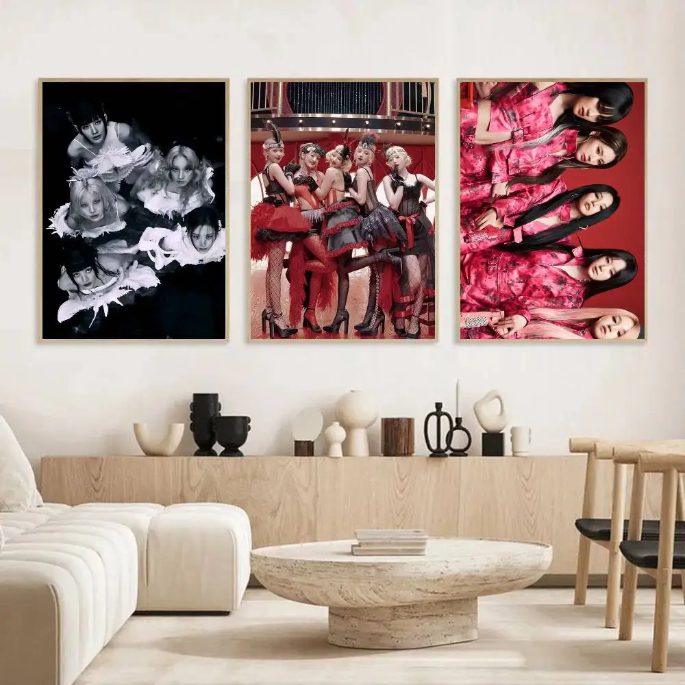 1 قطعة Kpop المغني G-Gidle المشارك ذاتية اللصق الفن ورق مقاوم للماء ملصق مقهى بار غرفة جدار ديكور #4