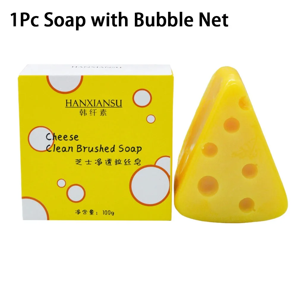 

Прочное мыло для удаления сырных клещей с пузырьковой сеткой для удаления черных точек Мыло для мытья лица Треугольное мыло для ванны