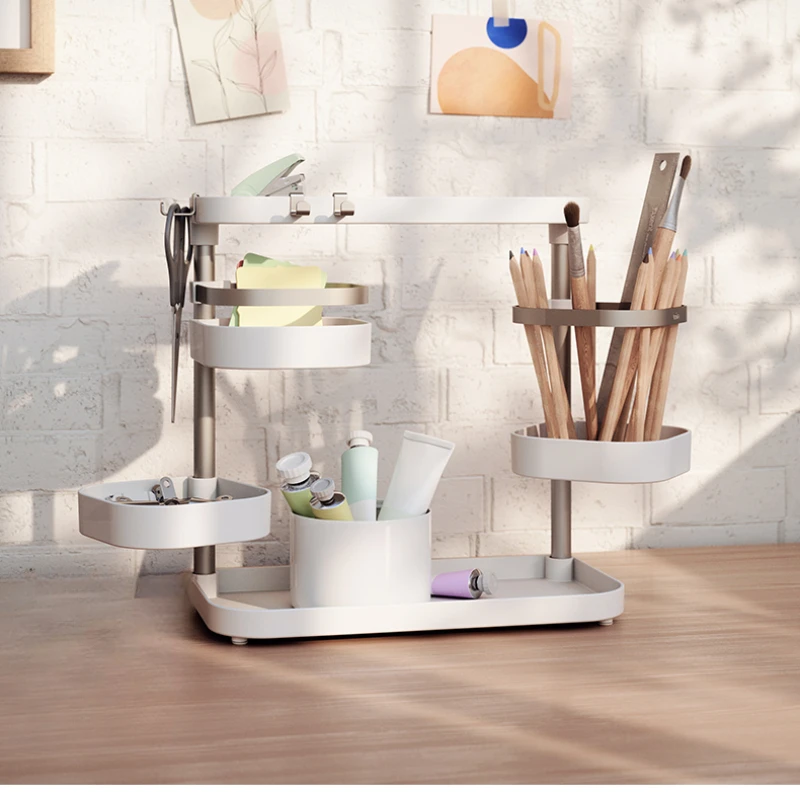 Umbra Multi-Layer Kitchen Organizer, No-Drill Spice Rack for Countertops, Multi-Purpose Cooking Utensil Storage Shelf