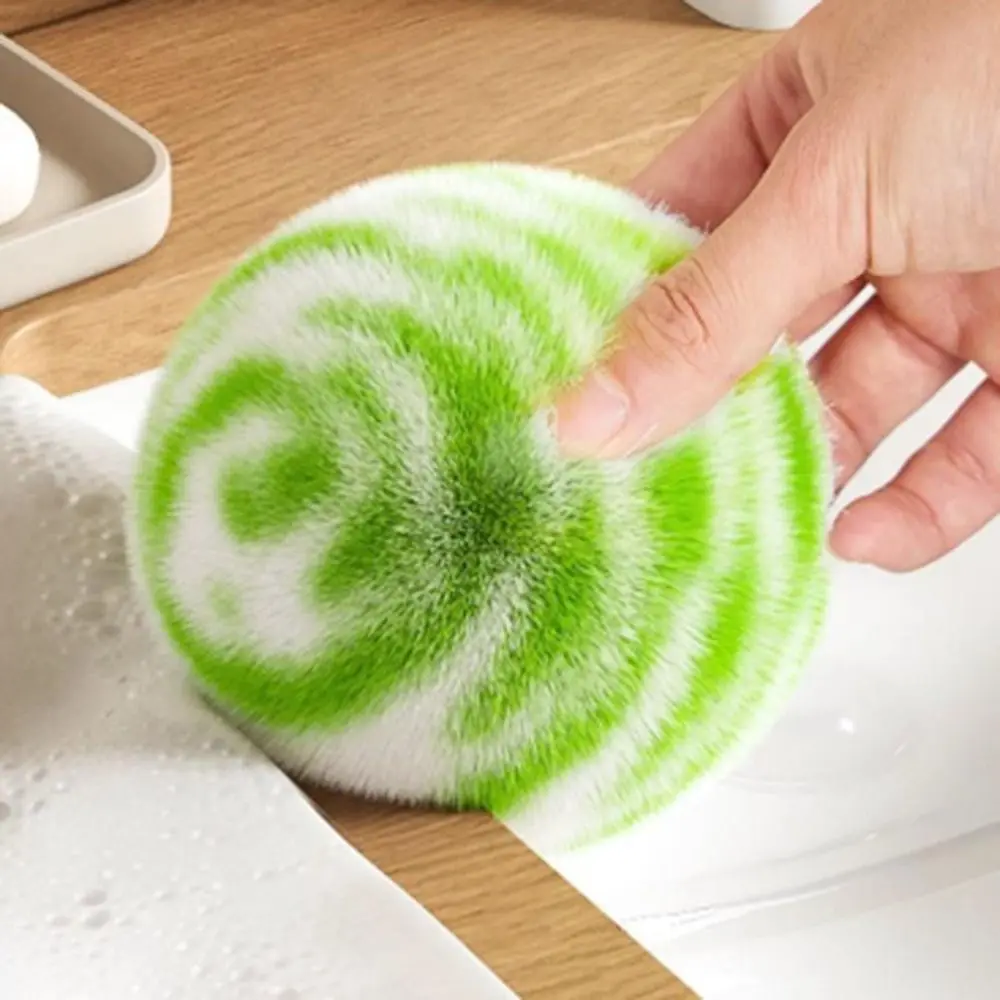 Creative Soft Desktop Cleaning Ball No Shedding Cleaning Tool Bathroom Sink Brush Washbasin Faucet Brush for Home