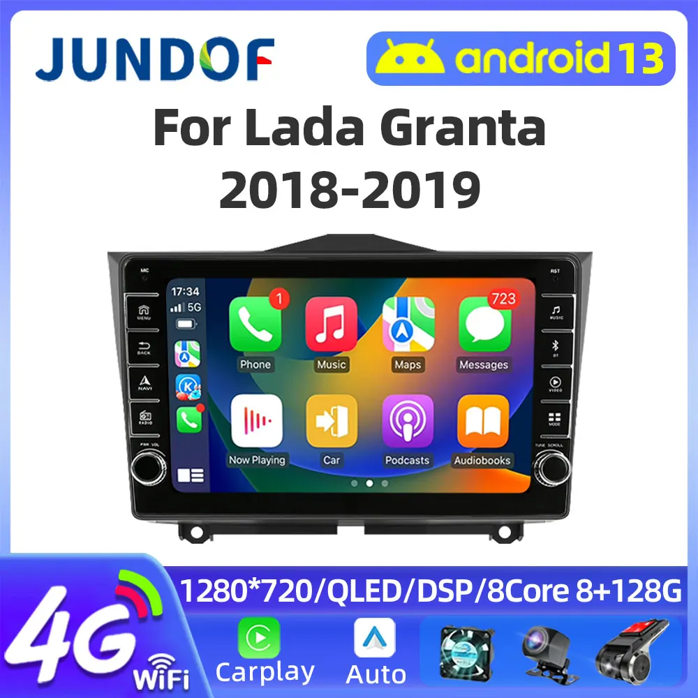 

2Din Android 12 Car Radio for LADA BA3 Granta Cross 2018-2019 Navigation 4G Carplay Multimedia Video Player Stereo DVD Head Unit