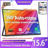 NEW 15.6” Wireless/Wired Portable FHD 1080P 16:9 IPS Panel Secondary Display Computer Monitor Type-C HDMI For Xbox Switch Laptop